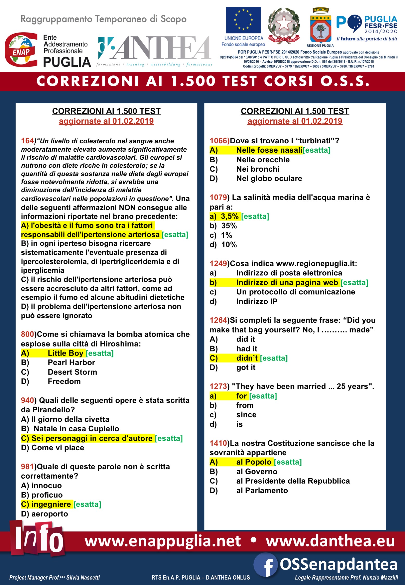 AVVISO ERRATA CORRIGE 1500 TEST 23 gen 2019